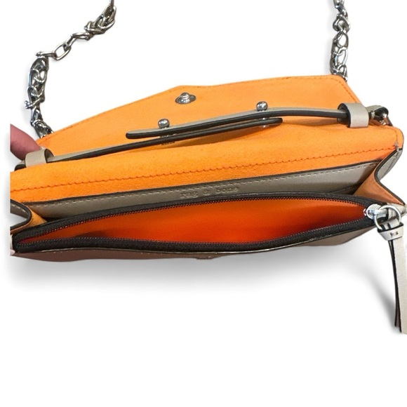 Rag & Bone Atlas Convertible Crossbody Leather Light Khaki Orange Interior - Picture 9 of 13